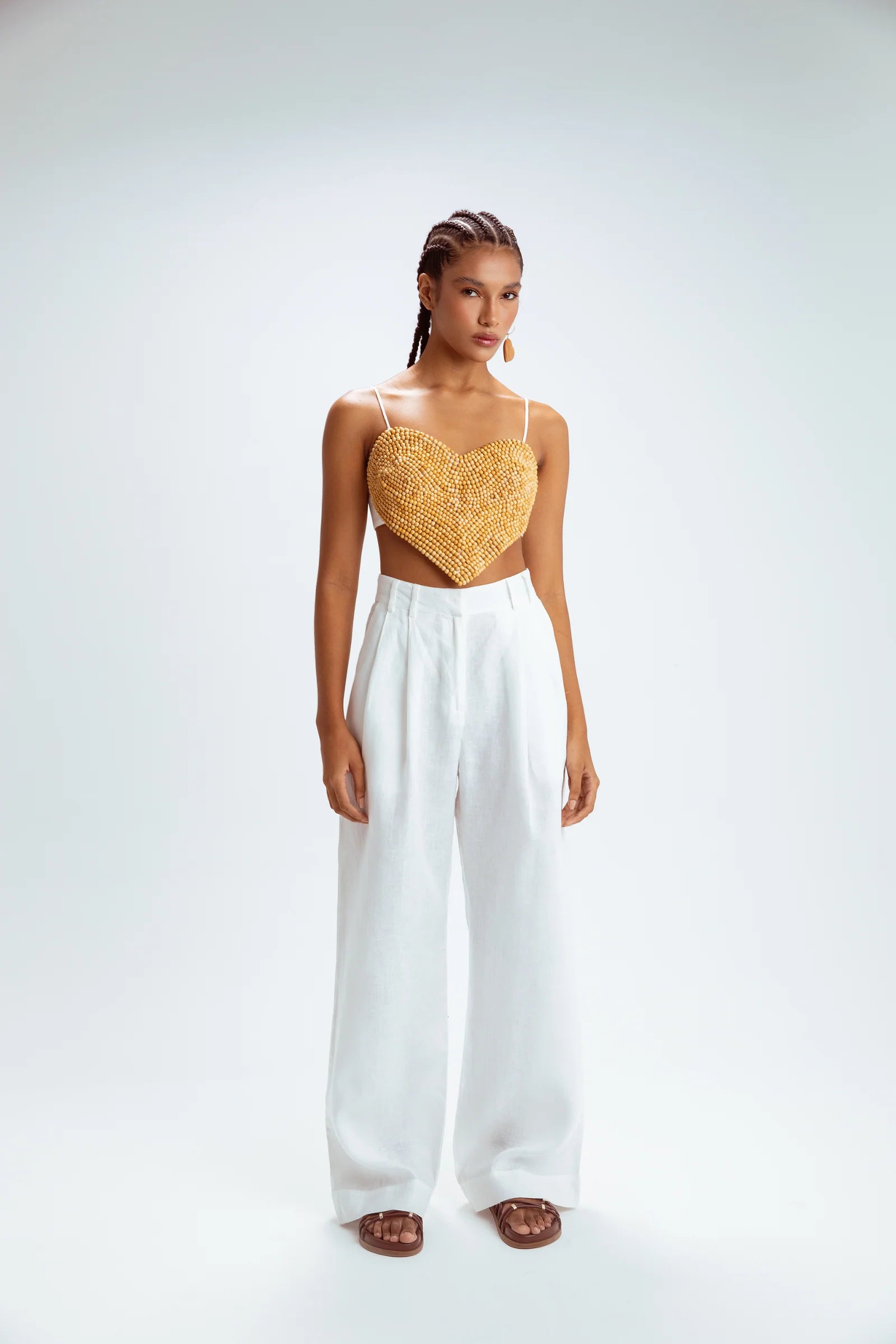 Off-White Linen Heart Pants