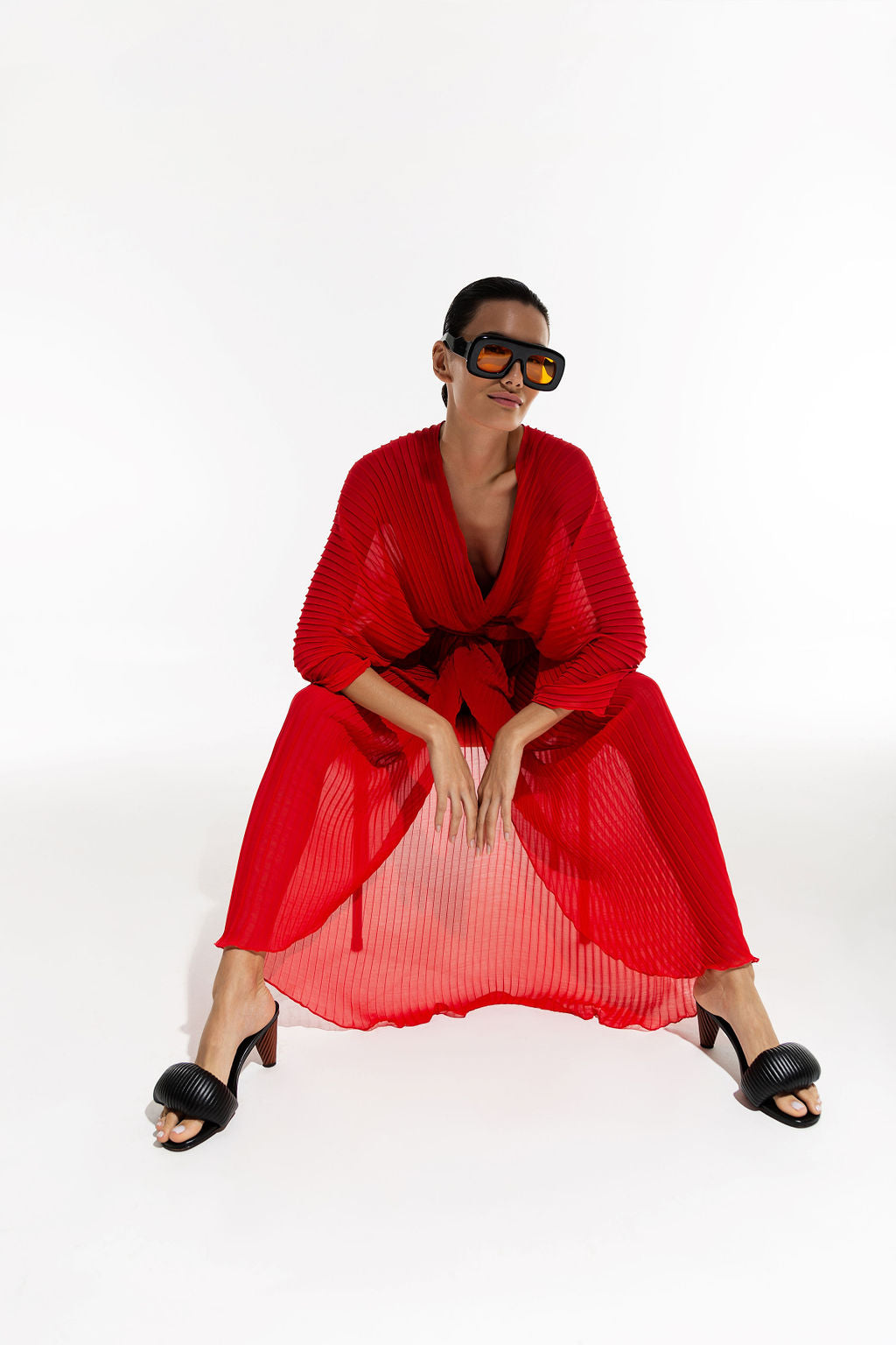 Panneau Pleats- Red
