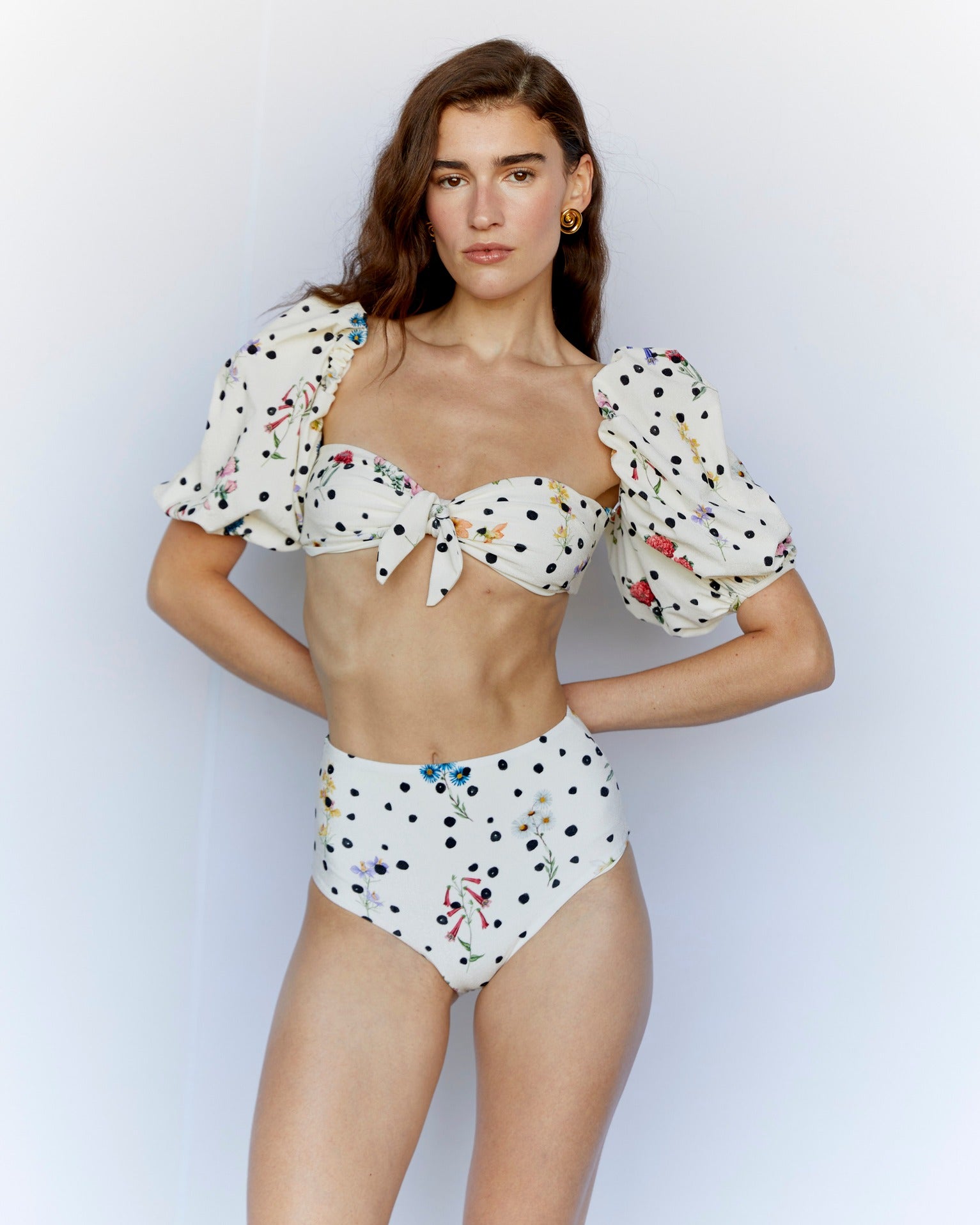 Marie bikini top with removable sleeves