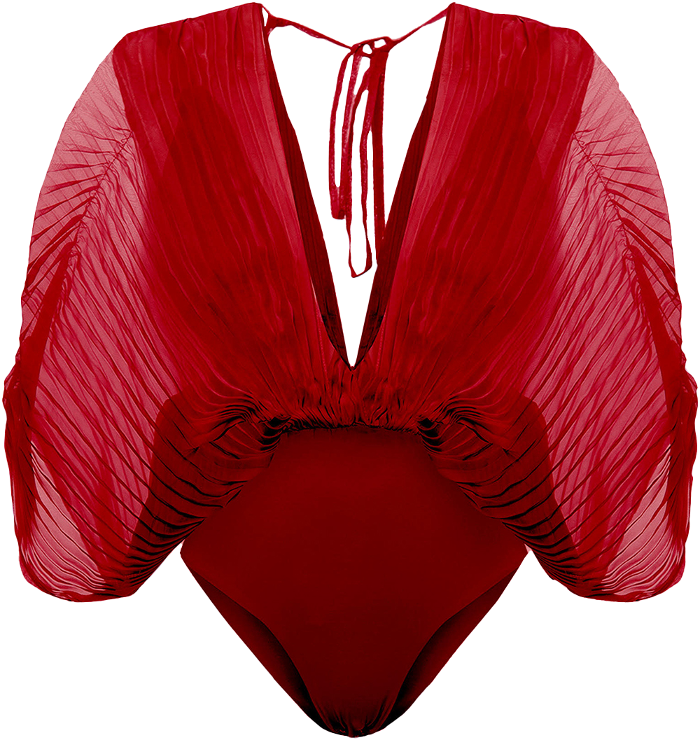 Body Pleats- Red