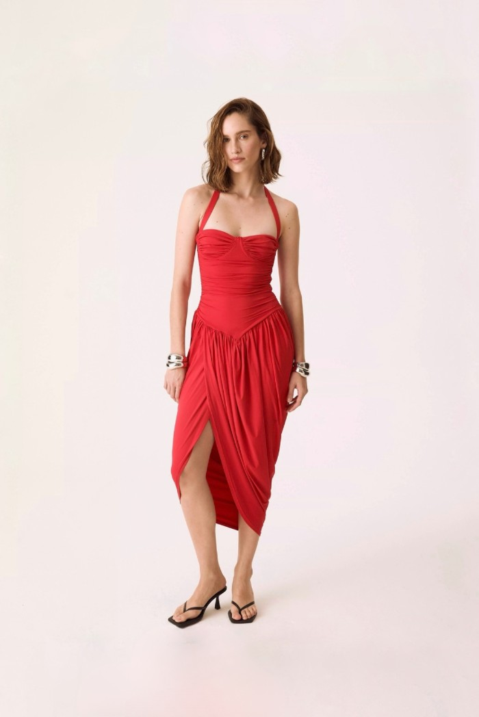 OLIVIA RED DRESS