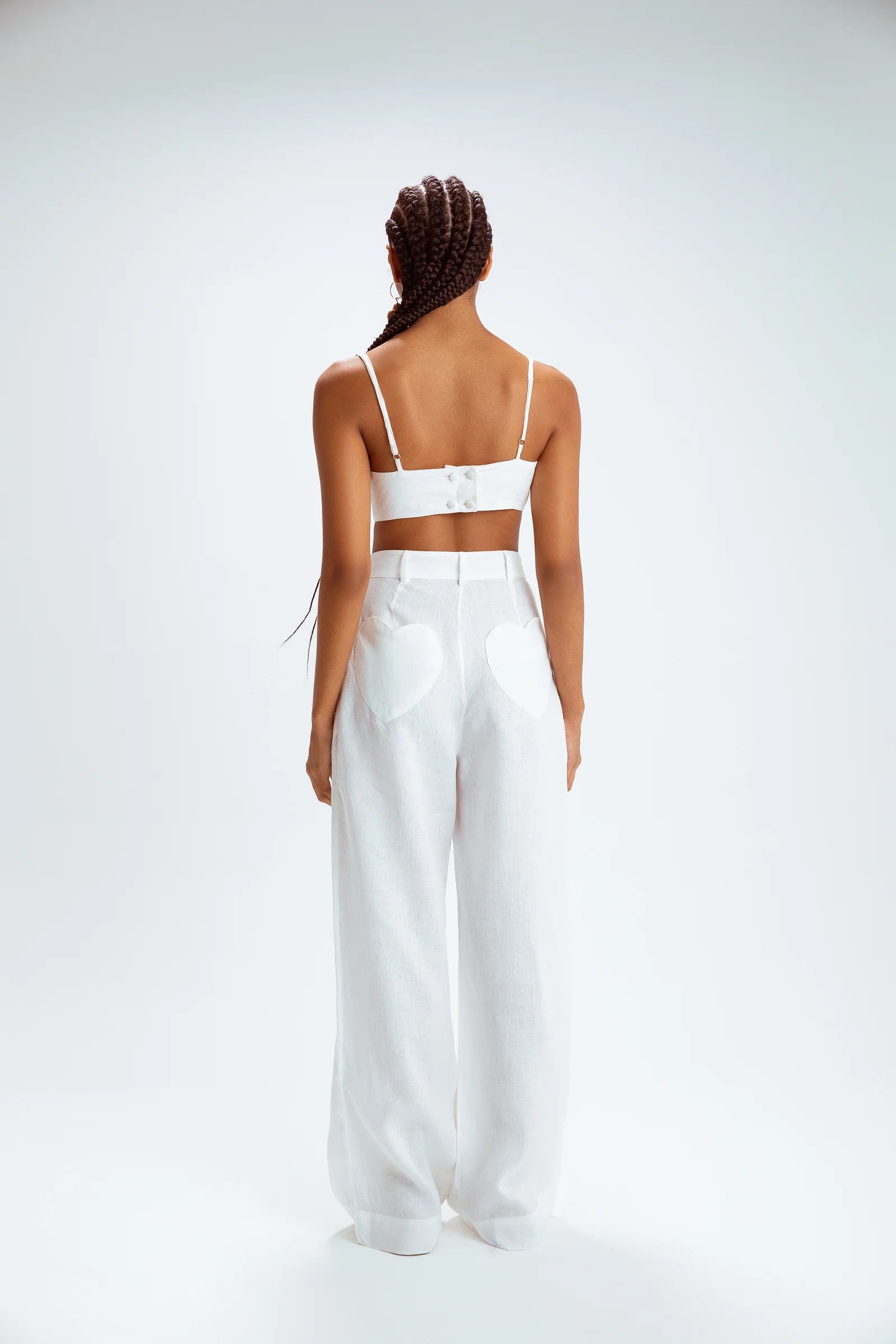 Off-White Linen Heart Pants