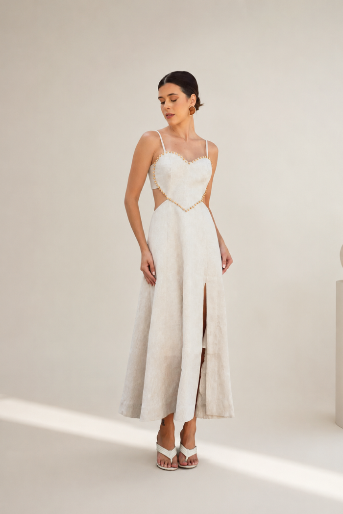 Heart Linen Dress
