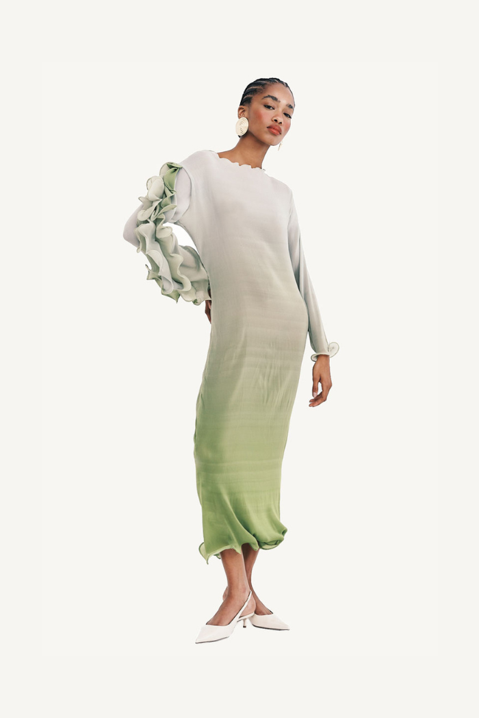 Sienna Pistachio Pleated Dress