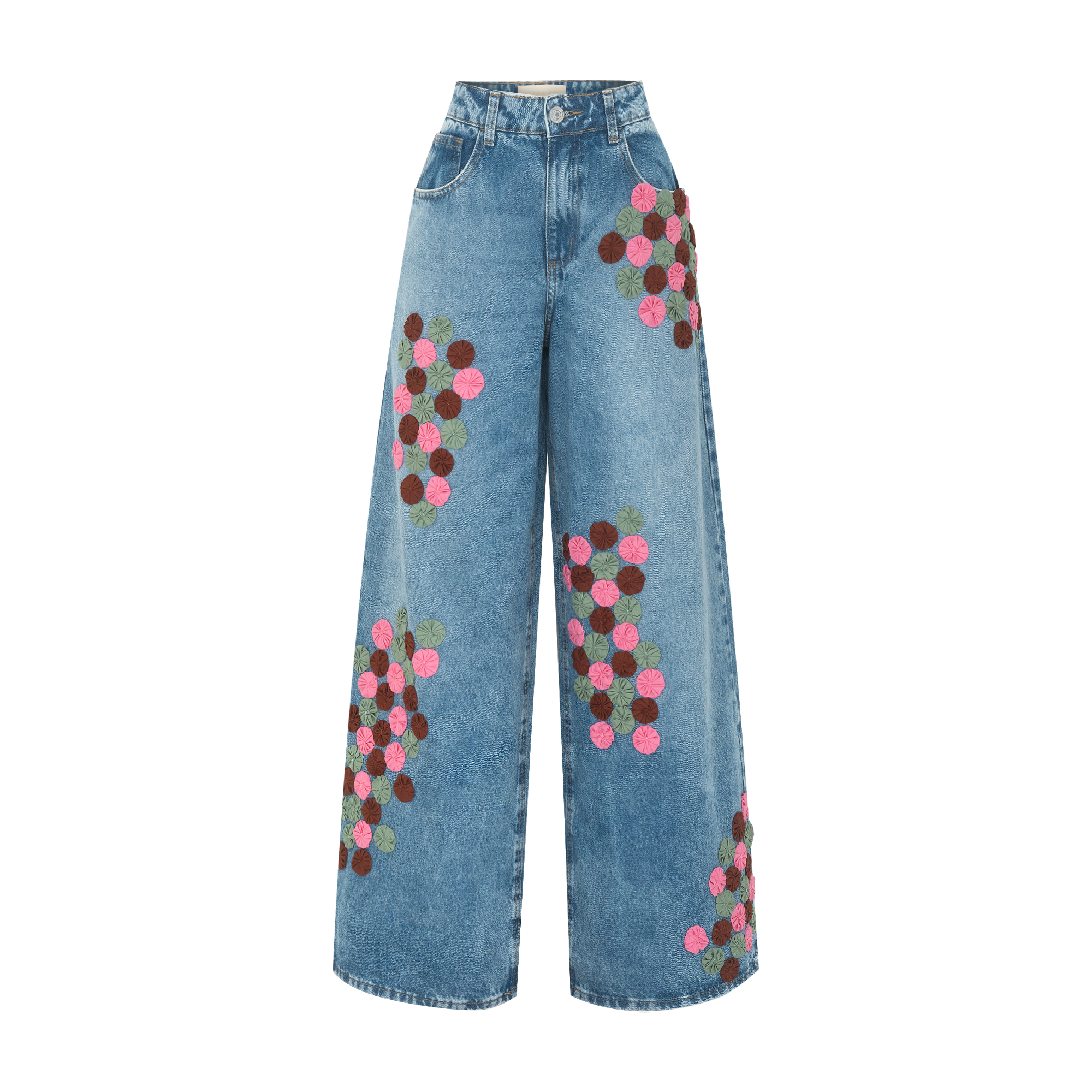 High waisted and straight leg jeans- Fuxico